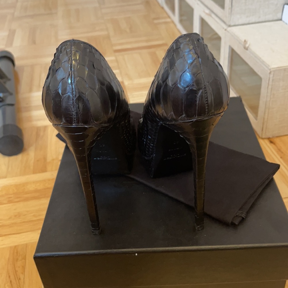 Saint Laurent Classic Janis Python Platform Pumps - image 3